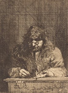 Selbstporträt Zeichnung, 1675 (Radierung auf Büttenpapier) von Michael Leopold Willmann